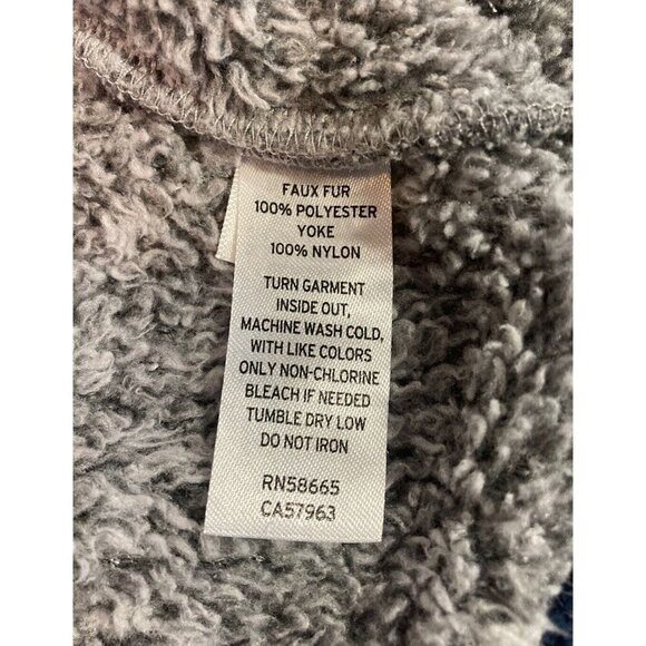 Tucker + Tate Kids' Faux Fur Bomber Jacket Size 12M Coat Blue Gray - Picture 5 of 6